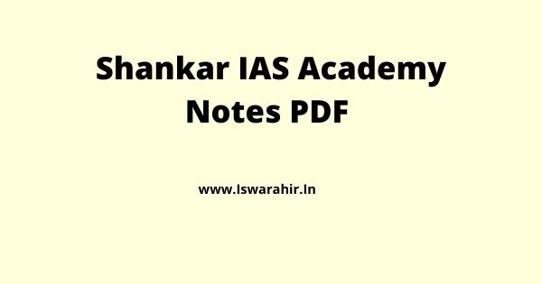 Shankar ias academy notes pdf