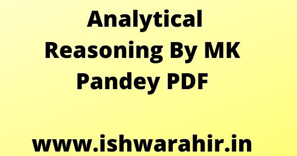 Analytical Reasoning By MK Pandey PDF