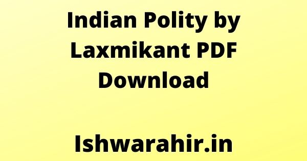 Indian Polity by Laxmikant PDF 