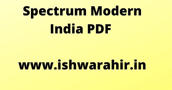 Spectrum Modern India PDF 