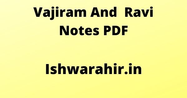 Vajiram And Ravi Notes PDF
