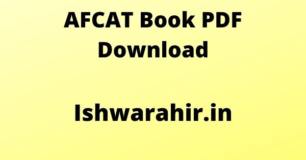 AFCAT Book PDF Download