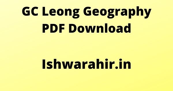 GC Leong Geography PDF