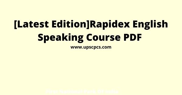 Rapidex English Speaking Course PDF