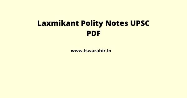 Laxmikant Polity Notes UPSC PDF