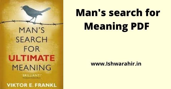 Man's search for Meaning PDF