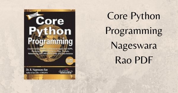 Core Python Programming Nageswara Rao PDF