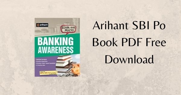 Arihant SBI Po Book PDF Free Download