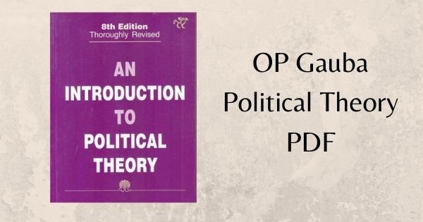 OP Gauba Political Theory PDF