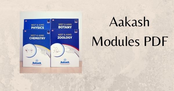 Aakash Modules PDF