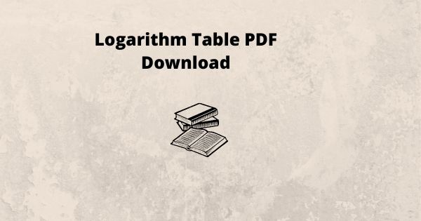 Logarithm Table PDF Download