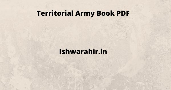 Territorial Army Book PDF