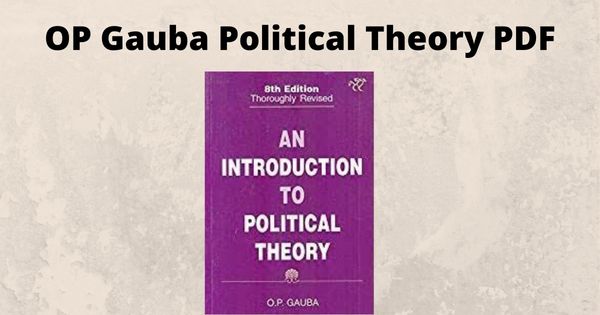 OP Gauba Political Theory PDF
